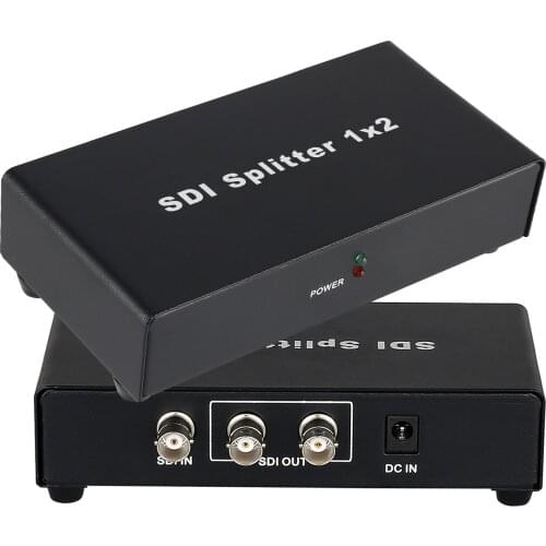 SDI Splitter 1x2 Multimedia Split SDI Extender 1 to 2 Ports Adapter Support 1080P TV Video For Projector Monitor Camera