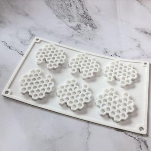 DIY Honeycomb Cake Mold 3D Silicone Mould Pan Mousse Chocolate Baking Tool Kitchen DIY Decoration