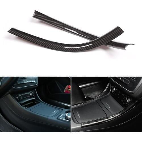 2pcs Car Styling Center Control Panel Side Strips Cover Trim For Mercedes Benz A B CLA GLA Class W176 A180 C117 X156