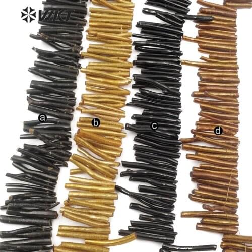 WT-G268 Natural Coral Strand Gold Balck Champagne Color Random Size Coral For Jewelry Mkaking In Wholesale Price