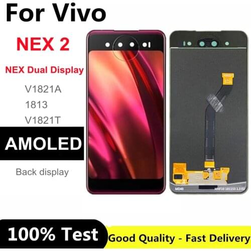 5.49" AMOLED For Vivo Nex Dual Display Back LCD Display Touch Screen Digitizer Assembly For Vivo NEX 2 NEX2 Back display