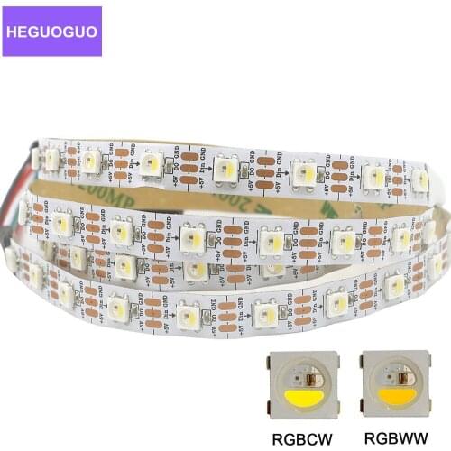 1m/2m/3m/4m/5m DC5V 4 color in 1 SK6812 led strip RGBW+NW/WW light tape 30/60/144 leds/m IP30/65/67;addressable similar ws2812b