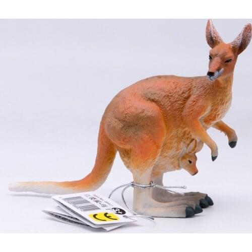 2021 New CollectA Wild Life Animals Australasia Red Kangaroo Female with Joey PVC Miniature Figure Toys #88921