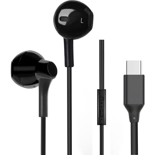 A1 USB-C earphones type c wired headsets hand-free earpiece open ear style Ear Buds jogging headphones for smart phones