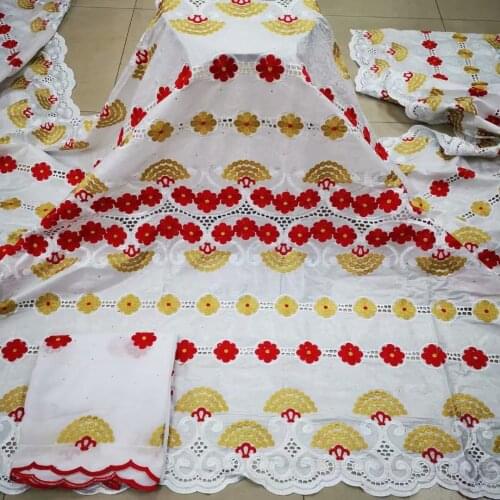 African Bazin Riche Brocade Lace 2021 High Quality Embroidered Jacquard Brocade Fabric With French Tulle Lace Gele Headtie 7yard