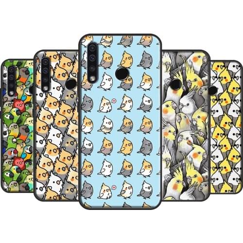 Cartoon Cockatiel Collage For Huawei Nova 5T P Smart 2019 P20 P40 P30 Pro Honor 10X Lite 9X 9S 8S 8X 20 10i Case
