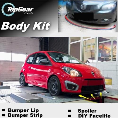 Bumper Lip Deflector Lips For Renault Twingo Front Spoiler Skirt For TopGear Friends to Car Tuning / Body Kit / Strip