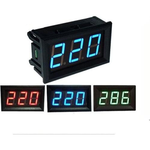 By dhl 200pcs practical 0.56 inch LED AC 70-500V Digital Voltmeter Home Use Voltage Display 2 Wires