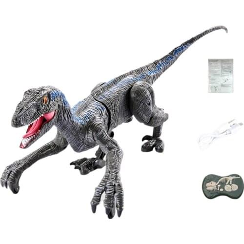 Rc Dinosaur Electric Walking Raptor Velociraptor Kids Toy Intelligent Animal Simulation Remote Control Dinosaur