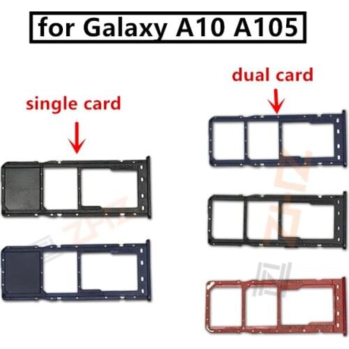 For Samsung a10 a105 Card Tray Holder SIM Card Micro SD Card Slot Adapter Replacement Repair Spare Parts