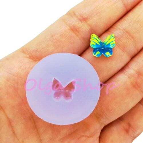 DYL830 Tiny Butterfly Insect Silicone Mold Nail Art Resin Art Earrings Necklace Jewelry Making Fondant Decorating 9.4mm x 8.9mm