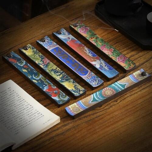 Ceramic Enamel Line Incense Burner Incense Insert Creative Tea Ceremony for Antique Lying Incense Burner Incense Holder