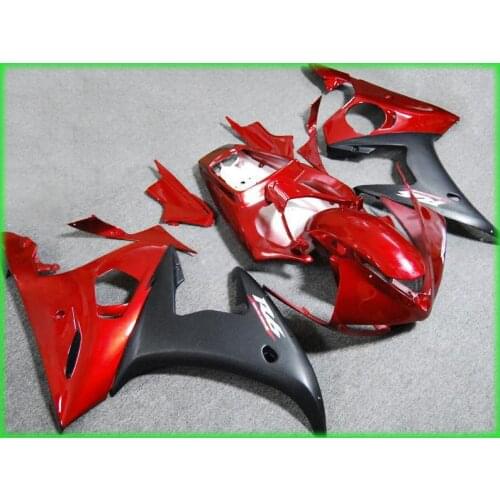 Motorcycle Fairing kit for YAMAHA YZFR6 03 04 05 YZF R6 2003 2004 2005 YZF600 yzfr6 Red matte black Fairings Set+7gifts YQ04