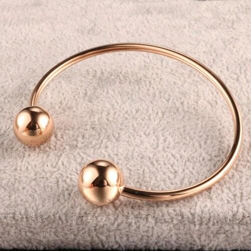MSX Luxury Bracelets & Bangles Jewelry Stainless Steel Gold Color Simple Style Cuff Charm Bracelet for Ladies Wholesale