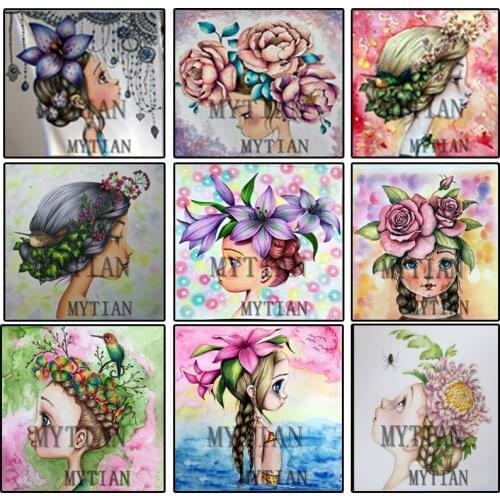 5D DIY Diamond painting Cartoon gir Full Drill Mosaic Rhinestone cross stitch kits handmade embroider Crafts decor