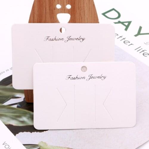 Newly 100pcs/lot Chinese View Concise White Paper Hair Clip Display Cards 6.5x10cm Fashion Jewelry Hair Accessories Price Tags