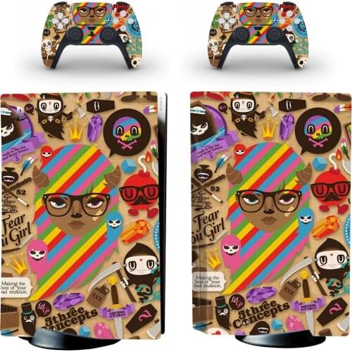 Custom Design PS5 Standard Disc Skin Sticker Decal Cover for PlayStation 5 Console and Controllers PS5 Disk Skin Vinyl