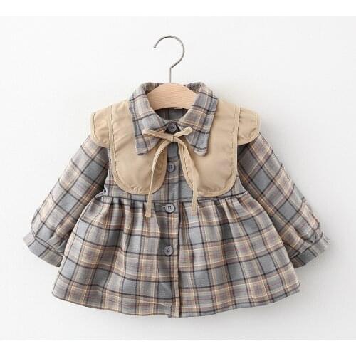 Autumn 2021 Girls Shawl Plaid Coat