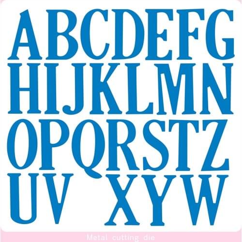 5 cm high/pcs 26 letter Metal Cutting Dies for DIY Scrapbooking Photo Album Decorative Embossing Paper Card Crafts Die Cut 2019