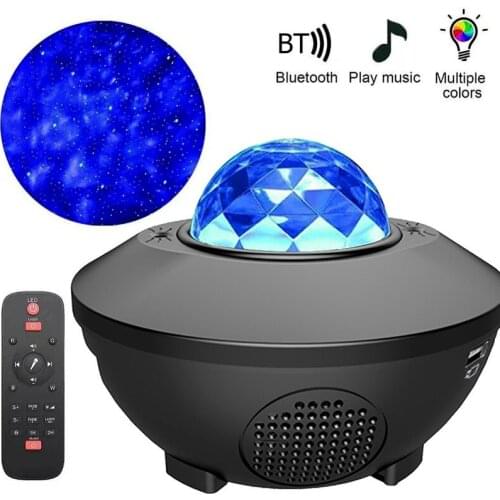 LED starry sky projection lamp USB bluetooth romantic dream rotating atmosphere light voice control ocean starry night light