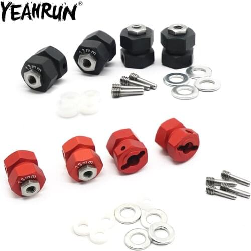 YEAHRUN 13mm Metal Wheel Hub Hex Self-locking Widening Connector Adapter for Axial Wraith 90048 RR10 1/10 RC Car Accessories