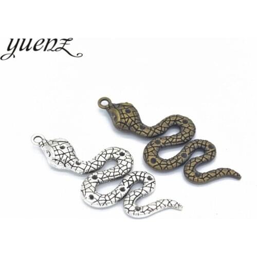 YuenZ 3pcs Snake Charms Tibetan Silver Bronze Pendants Antique Alloy Charms For Jewelry Making DIY Handmade Crafts D9106