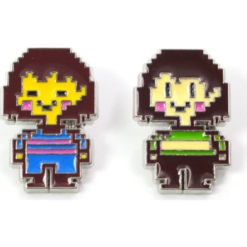 Undertale characters cute kids cosplay women 90s funny cartoon backpack clothes diy decoration Enamel Brooches badge collar pins