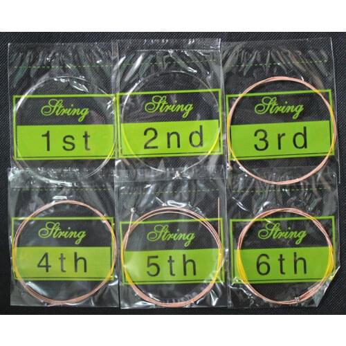 10pcs Steel 1st 2nd 3rd 4th 5th 6th EBGDAE Single Phosphor Bronze Acoustic Guitar Strings String