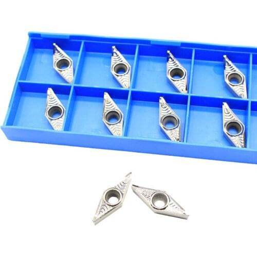 10 PCS VCGT160408 AK H01 High Quality Aluminum Cutter Blade Insert Cutting Tool CNC Tools Turning Tool Alloy Wood