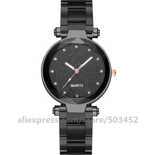 100pcs/Lot Fashion Steel Belt Watch For Women Casual Round Dial WristWatch No Logo Drill Scale Clock Zegarki Damskie Wholesale