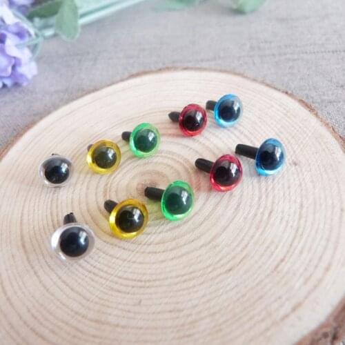 100pcs/lot-mixed color smooth stem plastic toy eyes without washer 6mm/7.5mm/9mm/10.5mm/12mm/15mm/16.5mm/18mm handcraft paint