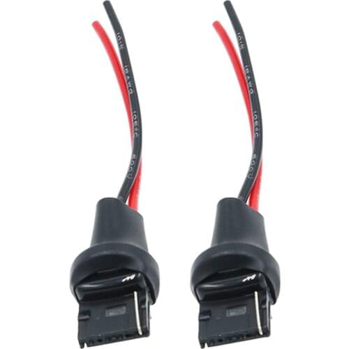 2pcs Car 7440 T20 Bulb Connector Pre-Wired Male Adapter for Automotive Car Turn Signal Light Auto Accessories