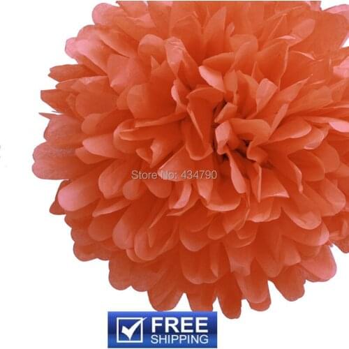 20pcs 14"(35cm) Wholesale Tissue Paper Flower Balls Peach-Nursery Gender Reveal Party Decor Hanging Pom Poms-Choose Your Colors