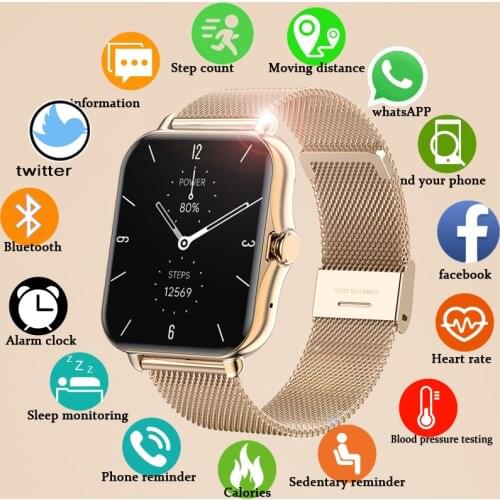 2021 Bluetooth Answer Call Smart Watch Women Men Full Touch Dial Call Fitness Tracker IP67 Waterproof 4G ROM Smartwatch women