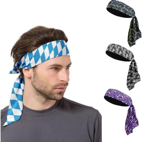 3D Fashion Pirate Plaid Tennis Sport Headbands Outdoor Running Fitness Sweatband Unisex Compression Anti Slip Workout Headband