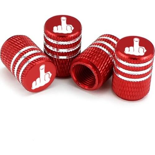 4Pcs/Set Middle Finger Car Type Valve Cap Aluminum Tire Valve Stem Caps Wheel Dust Covers For VW Audi Bmw Ford Toyota Honda