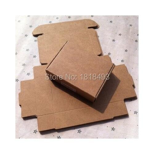 Free shipping 50pcs a lot 8.4x6.2x2.2 cm retro kraft packing box/jewelry box/cosmetics box/handmade soap box/useful storage case