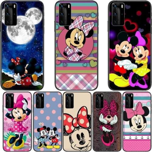 Minnie Mouse Wave Phone Case For Huawei P40 p30 P20 10 9 8 Lite E Pro Plus Black Etui Coque Painting Hoesjes comic fas