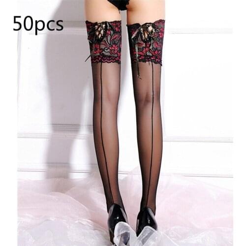 50PCS Punk Maid Back Seam Thigh-high Stockings 2130