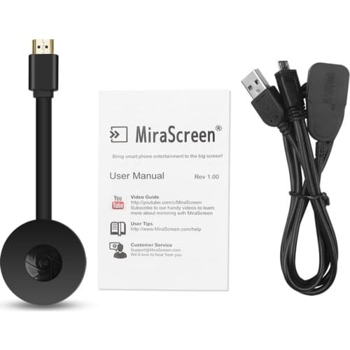 Switch-free HDMI compatible WiFi display receiver Same screen TV stick push treasure for MiraScreen Dongle Chromecast Android TV