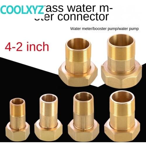 Pipe Fittings Connector accessories water meter copper connector 1/2 inch 3/4 inch inside and outside wire union