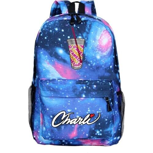 Female Charli Damelio Backpack Canvas Women Rucksack School Bag Bookbags For Boys Girls School Bagpack Anti-theft Shoulder Bag