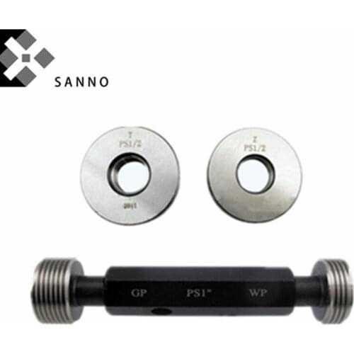 PS thread plug gauge standard go nogo PS1/2, 1/4, 3/4, 2 1/2，3 inch screw ring / plug gauge measuring testing tools