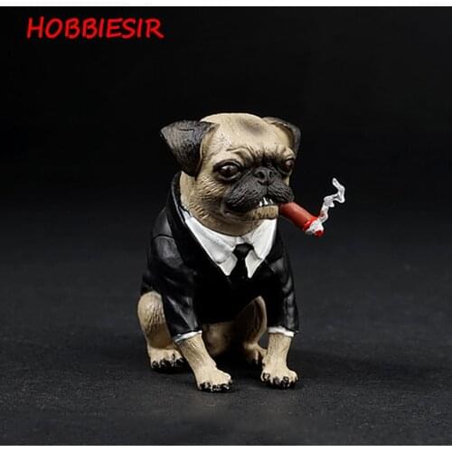 1:6 Scale AS032 Suit Dog Simulation Pet Dog Men In Black Model Scene Props Character Animal Gift Children Cognitive Toys Display