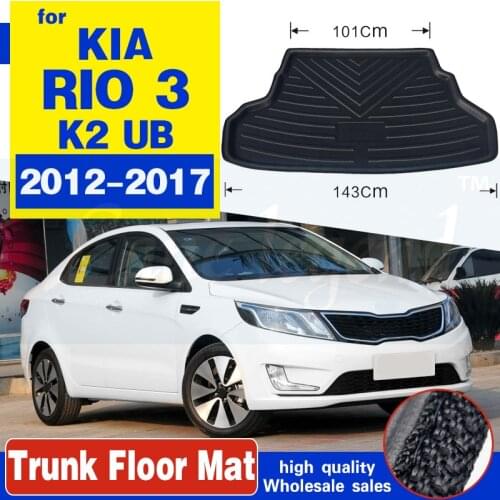 For KIA RIO 3 K2 UB 2012 2013 2014 2015 2016 Rear Trunk Cargo Mat Tray Boot Liner Floor Carpet Protector Pad