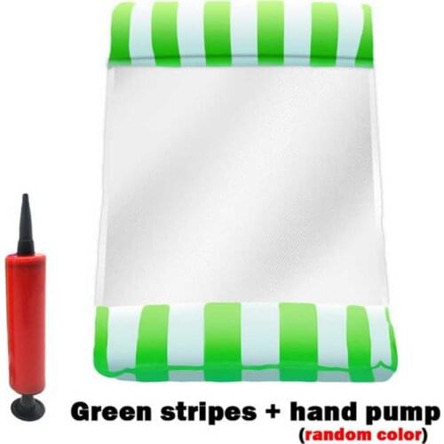 Inflatable floating bed water entertainment leisure floating folding double back recliner beach accessories pool toys outdoor