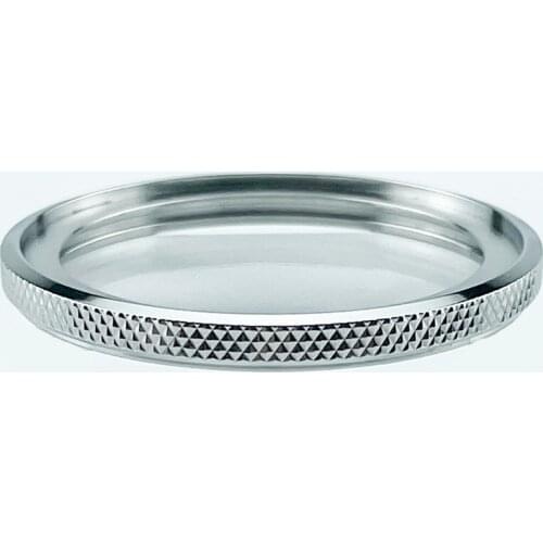 NEW ARRIVAL Knurled Fashion Bezel Silver Polished Finish 316L Stainless Steel SKX007/SKX171/SRPD Watch Parts