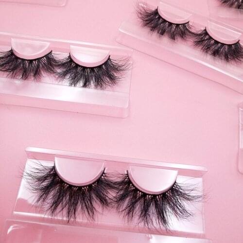 New Mink Eyelashes 25mm Lashes Fluffy Messy 3D False Eyelashes Dramatic Long Natural Lashes Wholesale Makeup Mink Lashes