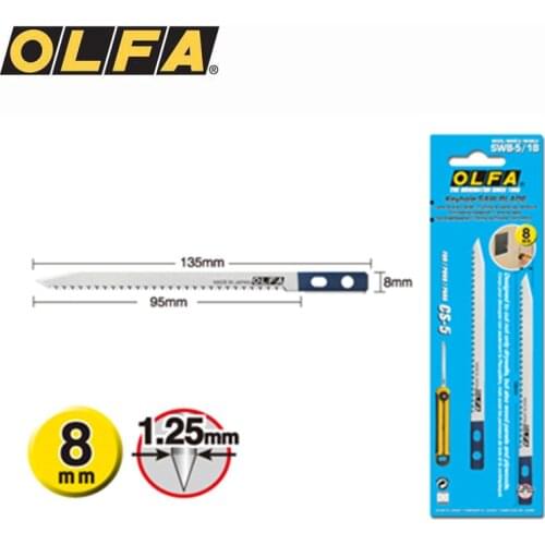 Olfa Saw Blade SWB-5/1B 8mm Replacement Blade Silver Color ,Made In Japan