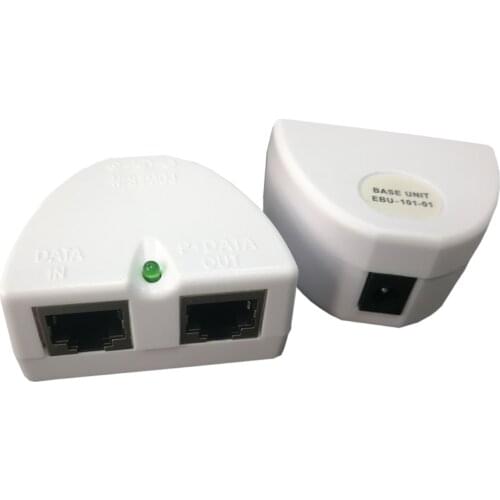 24V 48V passive injector PoE Splitter white 802.3af connector with 2.1x5.5mm DC RJ-45 connector for IP Camera VOIP Phones